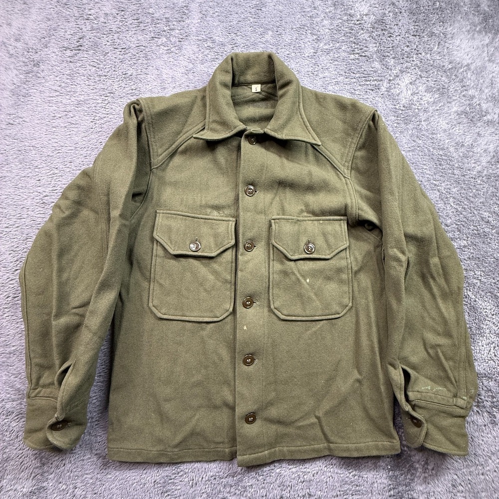 Vintage 1951 Pendleton US Army M-1951 OG-108 Wool Field Shirt Korean War Small